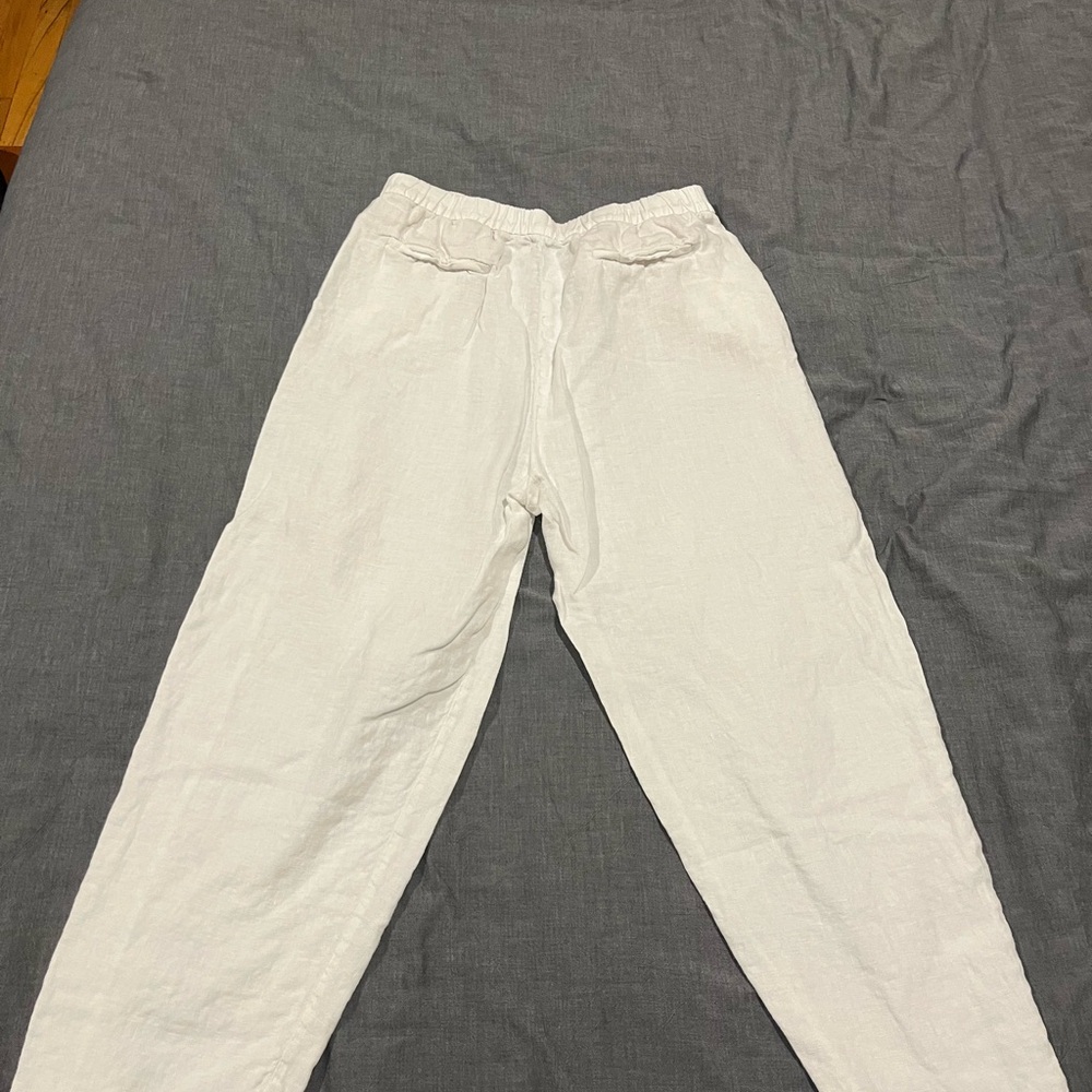 Zara White Linen Pants